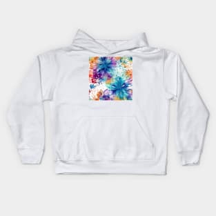 Rainbow flowers 7 Kids Hoodie